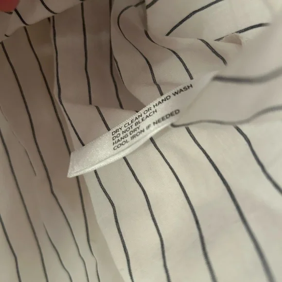 Tuckernuck Pacific Stripe Augustus Shirt Small Cropped Strip, 3/4 Sleeve - Picture 4 of 6